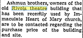 Rivola Theater (State Theater) - April 1957 Ashmun Bros Owned (newer photo)